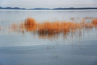 Vrana, zachód słońca