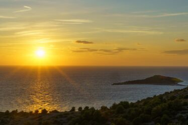 Kornati, zachod slonca