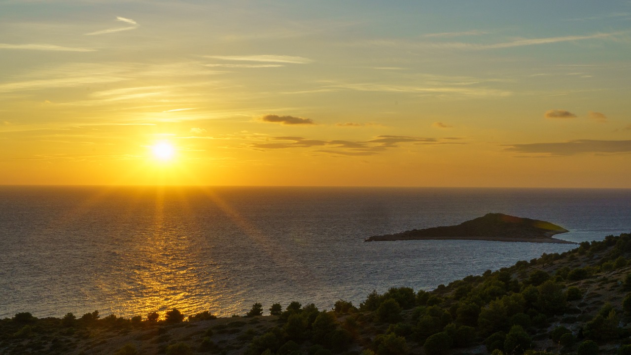 Kornati, zachod slonca